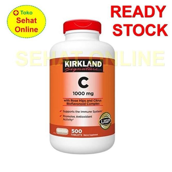 Jual Kirkland Signature Vitamin C 1000 Mg 500 Tablet Shopee Indonesia