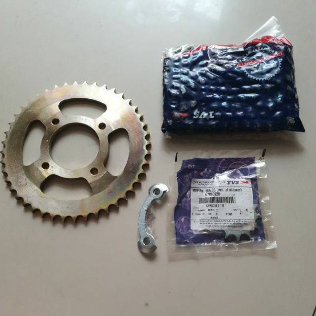 Jual Gir Set Apache 160 TVS ( chain sprocket kit ) 13T/44T Shopee