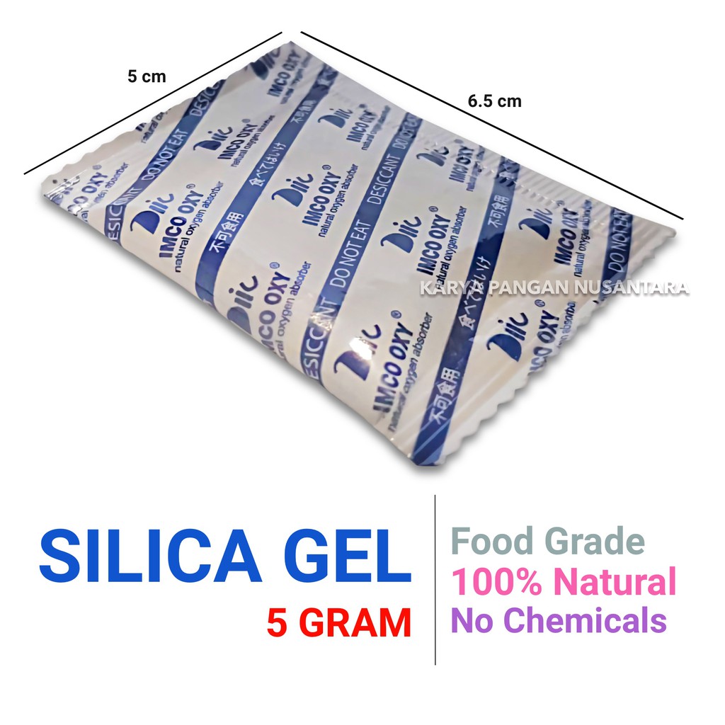 Jual SILICA GEL FOOD GRADE SILICA GEL FOODGRADE SILICA GEL OXYFREE 5 GR