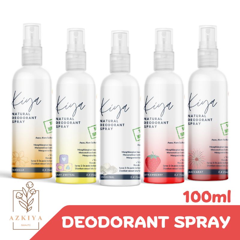 Jual Deodorant Tawas Cair Spray 100 ml Original Kiya Deo Natural Deodorant Perlindungan 24 Jam