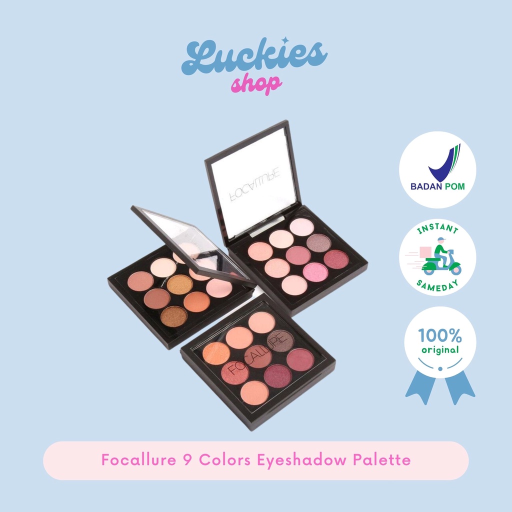 Jual Official Distributor Focallure 9 Colors Eyeshadow Palette FA36
