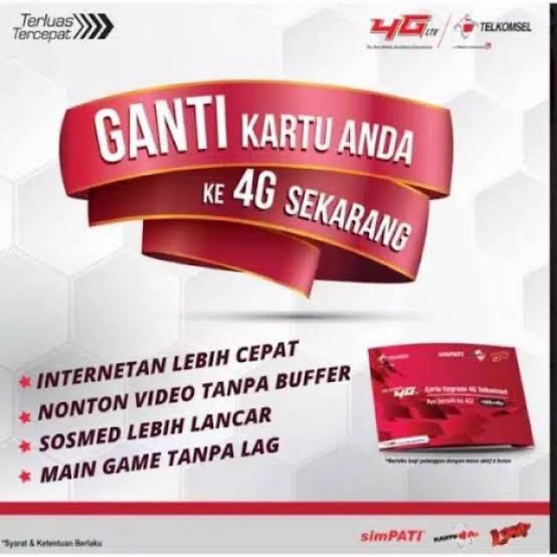 Jual Kartu Upgrade Telkomsel 4G Shopee Indonesia