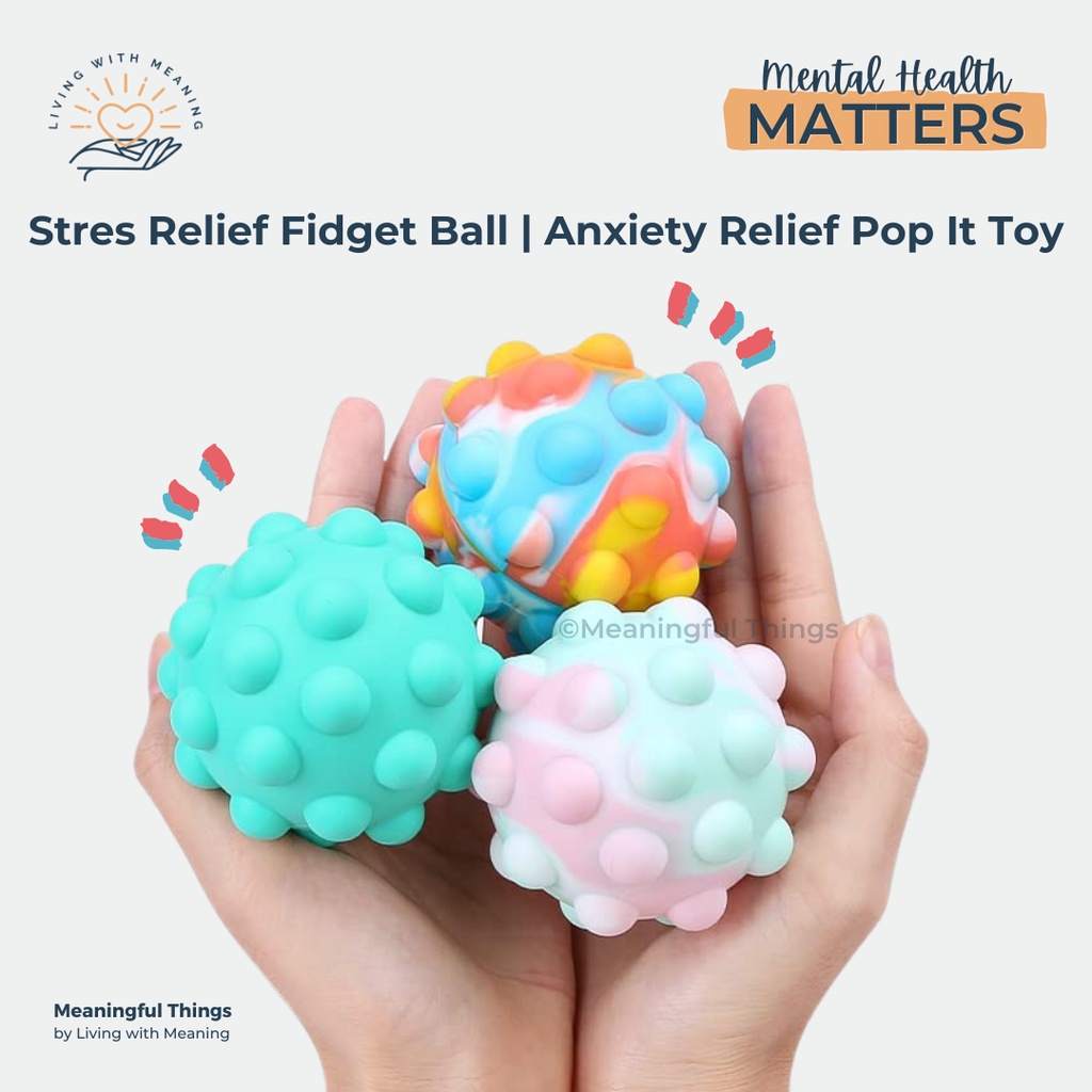 Jual Stress Relief Fidget Ball Anxiety Relief Pop It Toy Mental