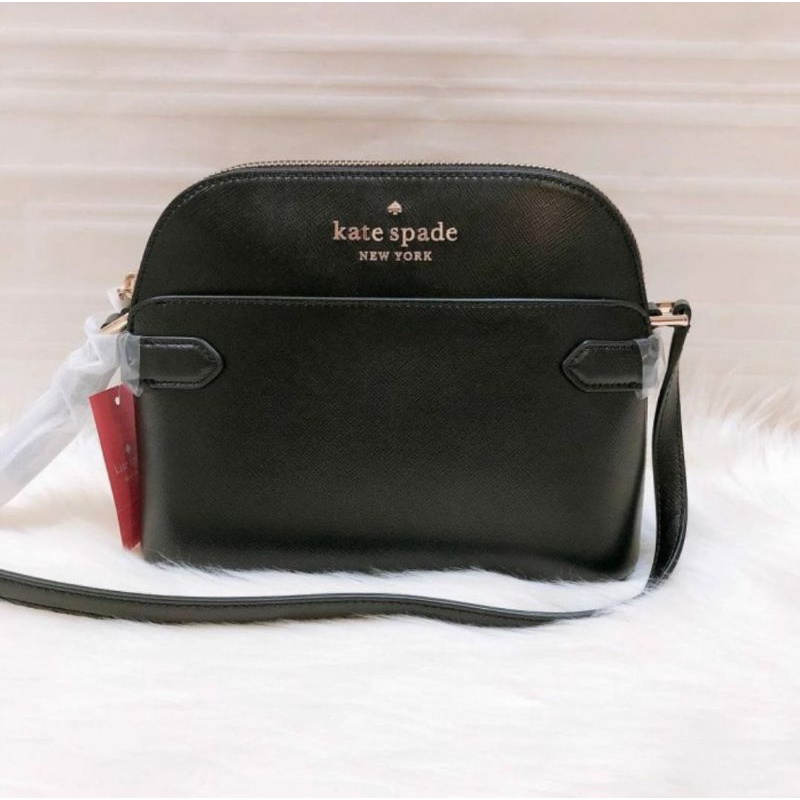 Jual Kate Spade Staci Dome Crossbody Bag Black Shopee Indonesia