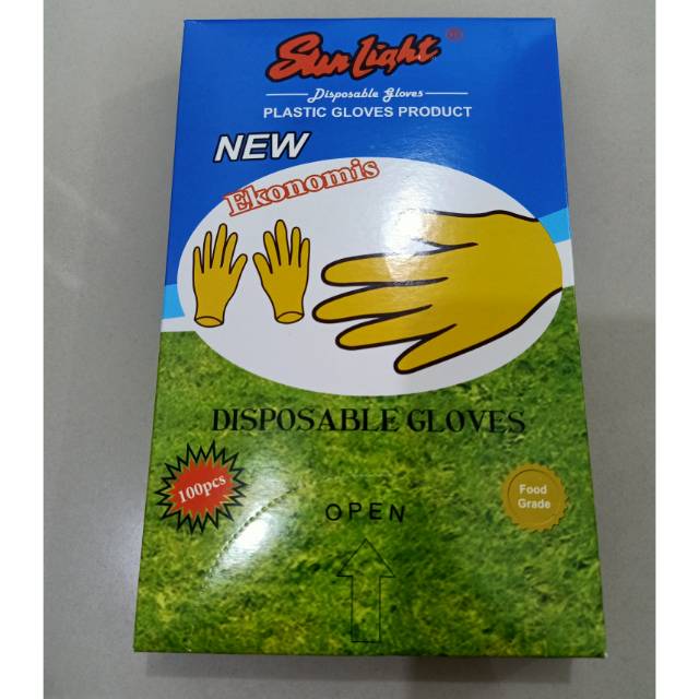 Jual Sarung Tangan Plastik Ekonomis Sunlight (100L) Shopee Indonesia
