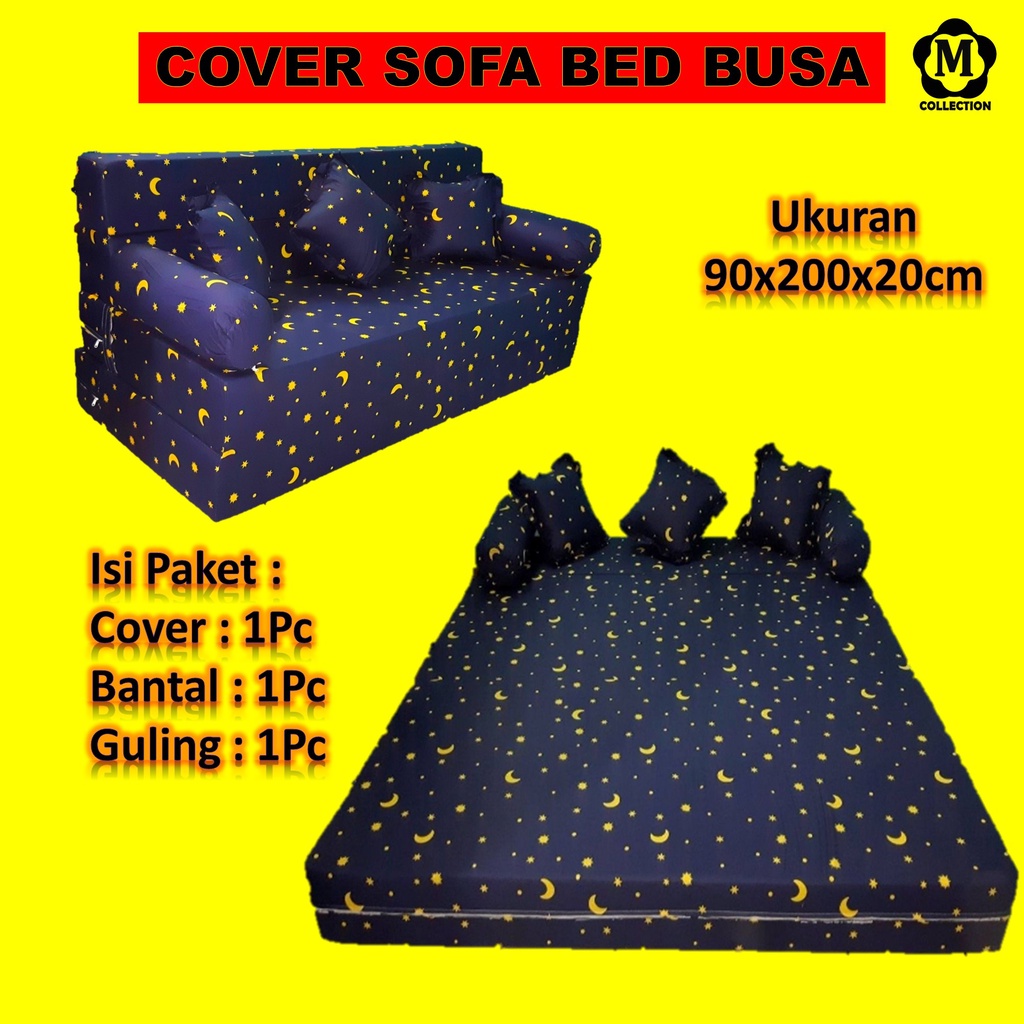 Jual Cover Sofa Bed Inoac Ukuran 90x200x20 Cm Dengan Resleting Bahan