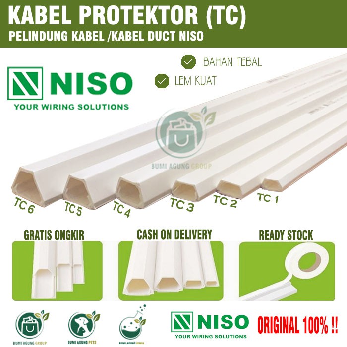 Jual Kabel Protektor NISO TC 1 2 3 4 5 6 protector cable / cable duct