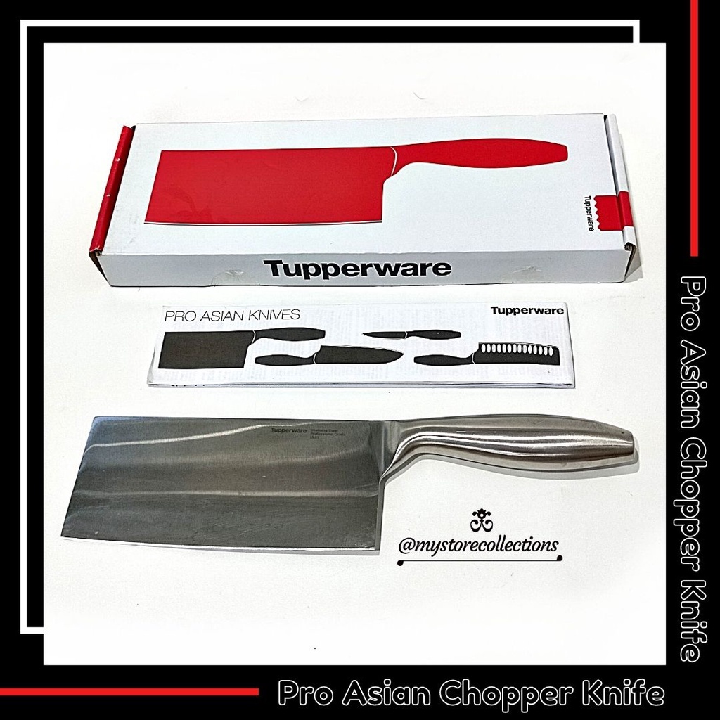 Jual Tupperware Pro Asian Knife Set ( Santoku , Chopper , Paring ) Pisau Tupwr Shopee Indonesia