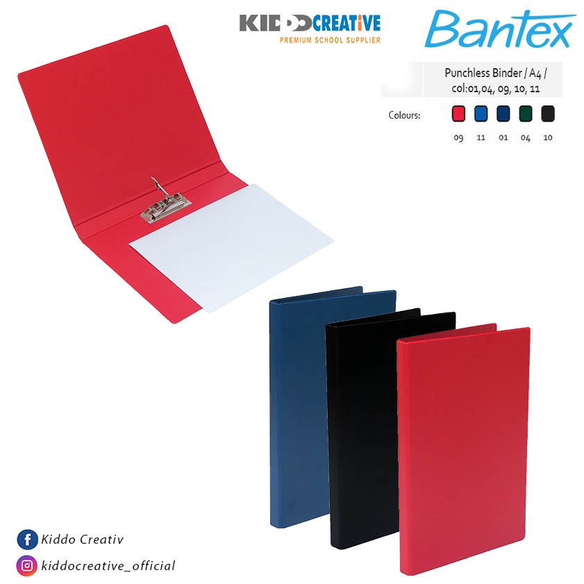 Jual BANTEX CLIP PUNCHLESS BINDER A4 / FOLIO Shopee Indonesia