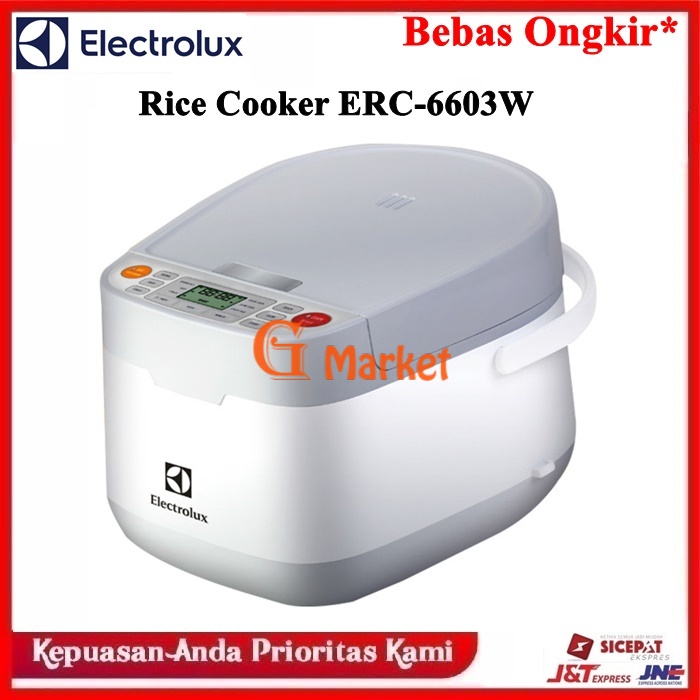 Jual ELECTROLUX Digital Rice Cooker Fuzzy Logic 1,8 Liter ERC6603W