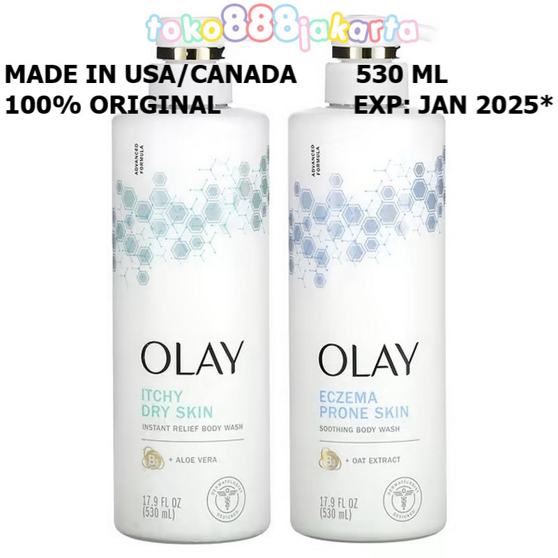 Jual OLAY BODY WASH ITCHY DRY SKIN / ECZEMA PRONE SKIN 530ML 530 ML