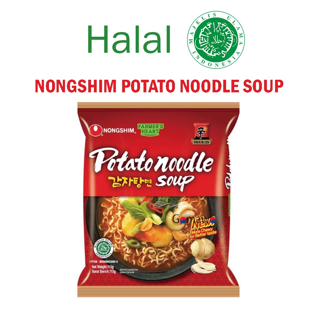 Jual MIE INSTAN NONGSHIM POTATO NOODLE SOUP HALAL MUI Shopee Indonesia