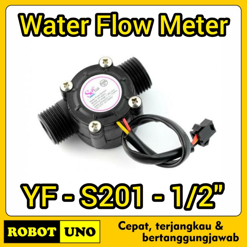 Jual Flow Meter 1/2" Water Flow Sensor YFS201 Sensor Aliran Air Hall 1