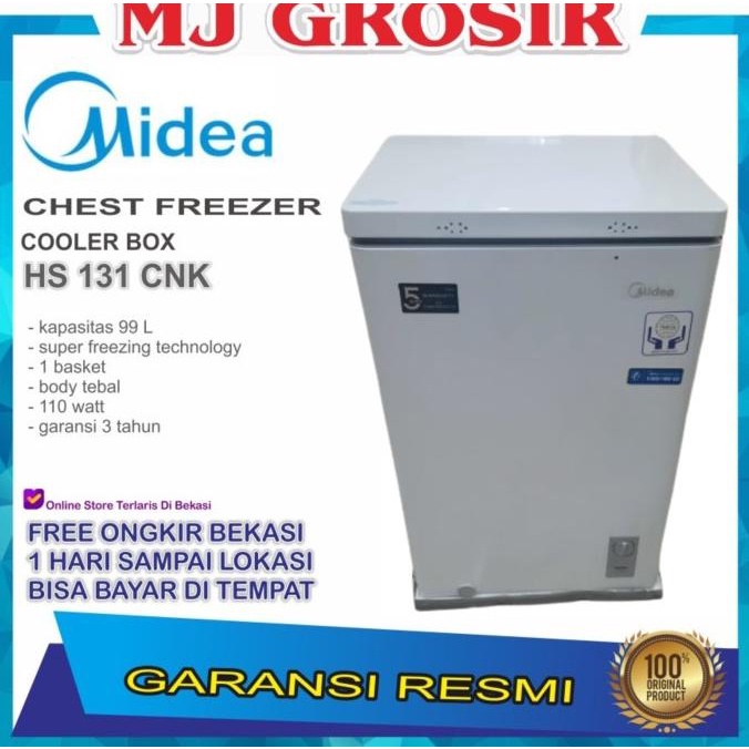 Jual MIDEA HS 131 CNK CHEST FREEZER BOX HS131CNK LEMARI PEMBEKU 100 LITER Shopee Indonesia