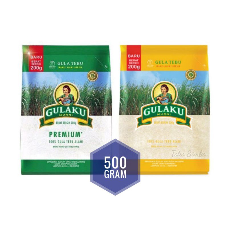 Jual [500 Gram] Gulaku 500gr gula pasir kemasan pillow pack setengah kg(03)