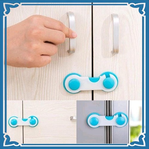 Jual JS KUNCI PENGAMAN LACI LEMARI KULKAS / PENGAMAN PINTU KULKAS LEMARI / 3M ADHESIVE CHILD