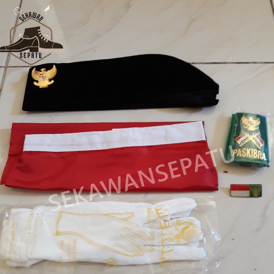 Jual Set Paket Perlengkapan Paskibra Perlengkapan Upacara Agustus Peci(04)