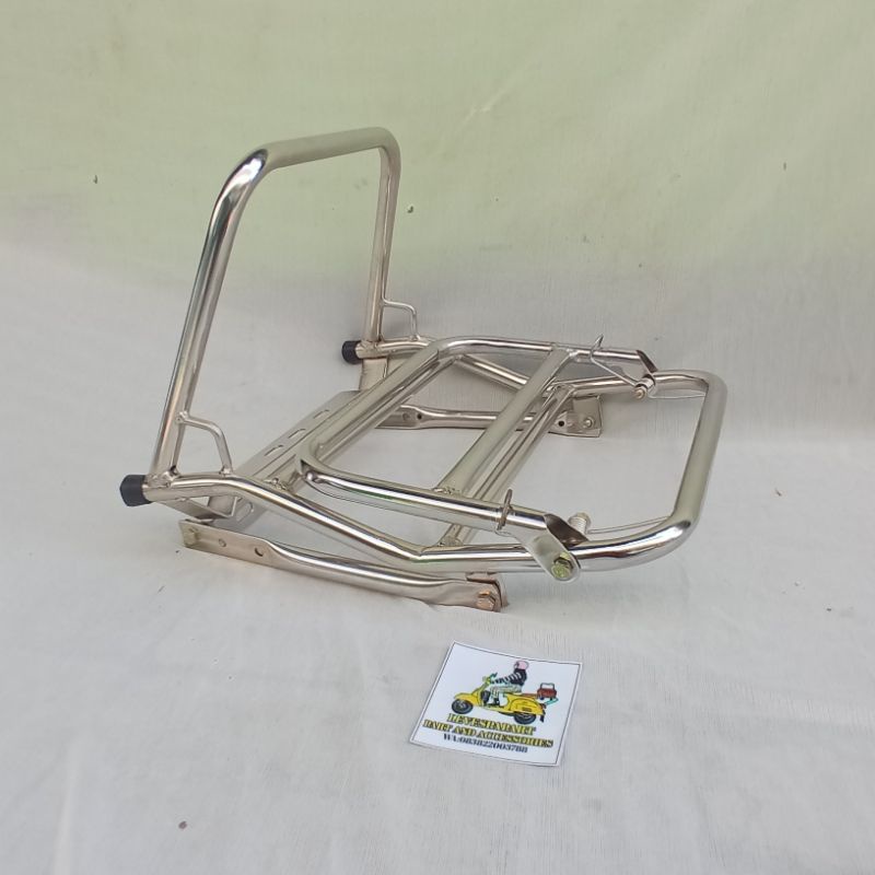 Jual Backrack madrid chrome vespa super sprint px excel sparta Shopee