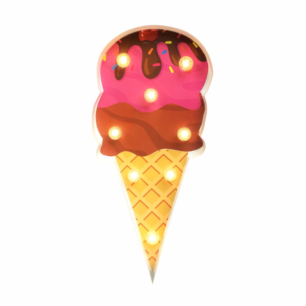 Jual Ice Cream Cone Lamp Lampu Es Krim LED Dekorasi Kamar Tidur Anak