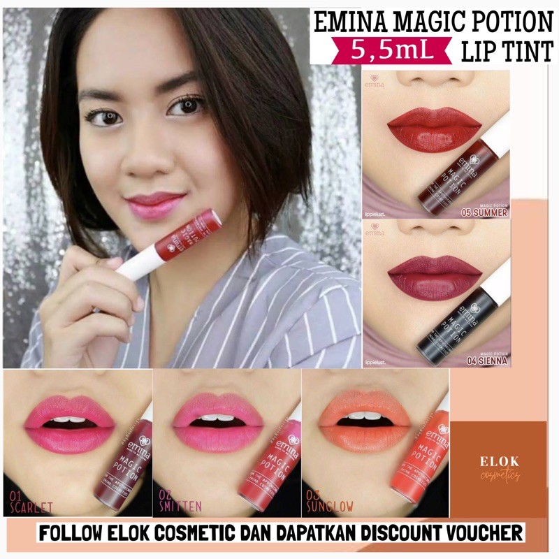 Jual ELOK EMINA MAGIC POTION LIP TINT 5,5ml Shopee Indonesia