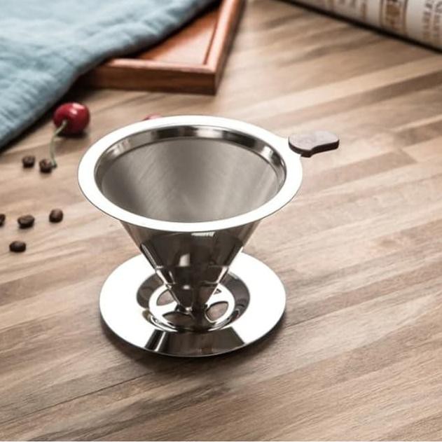 Jual Stainless Coffee Filter / Drip Coffee Cone / Reusable Eco Friendly