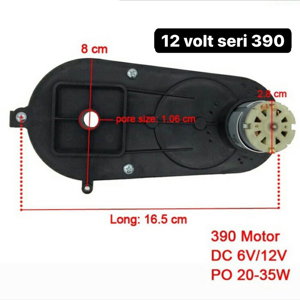 Jual Gearbox 12 Volt 390 Bintang 6 Dinamo Mobil Aki Anak Motor Aki Anak