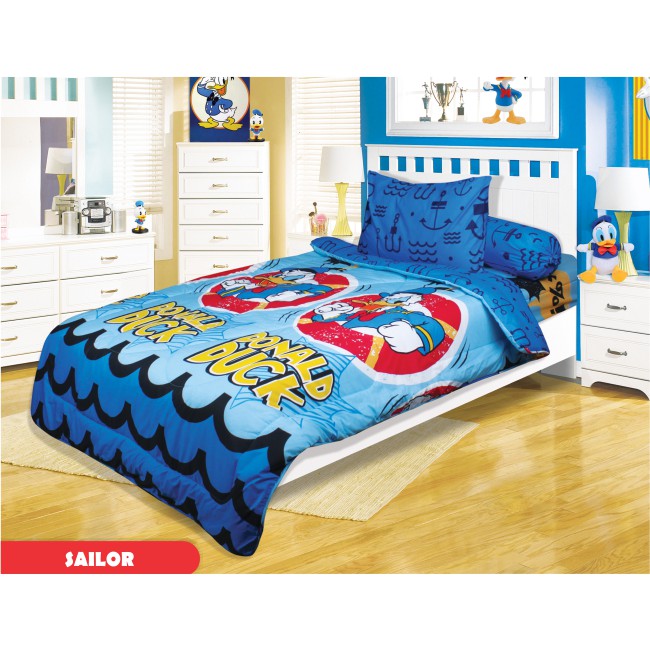 Jual BED COVER MY LOVE "SAILOR DONALD DUCK" SINGLE 120x200 BEST QUALITY