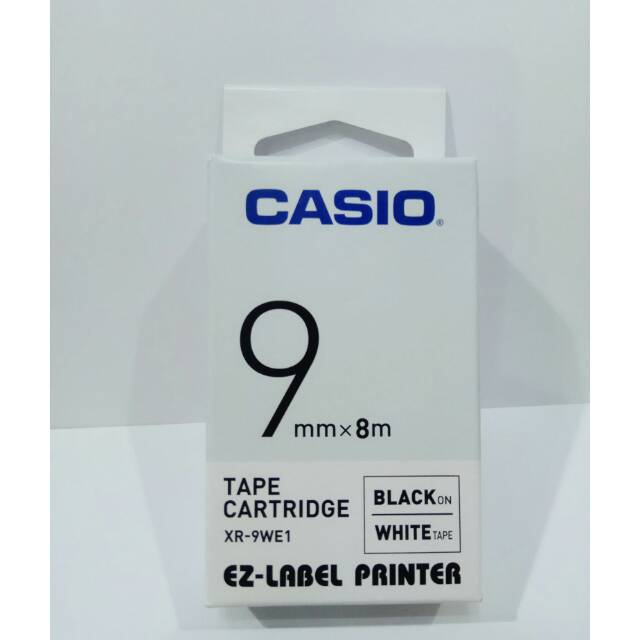 Jual Casio ezlabel printer tape cartridge 9 mm 9mm tipe xr9we1 warna