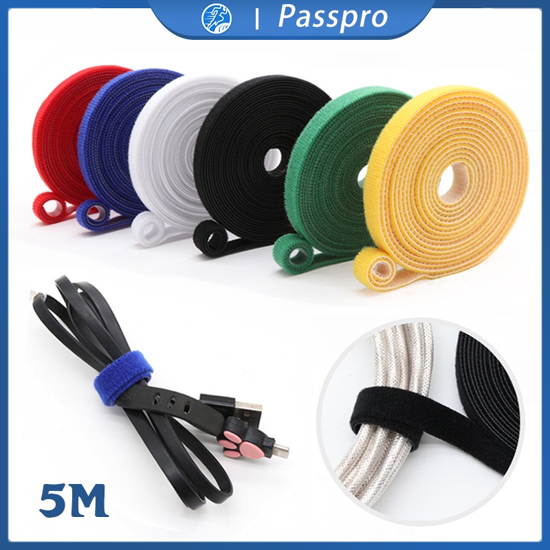 Jual 5 Meter Velcro Strap Velcro Pengikat Kabel Tanaman Fiber Serbaguna