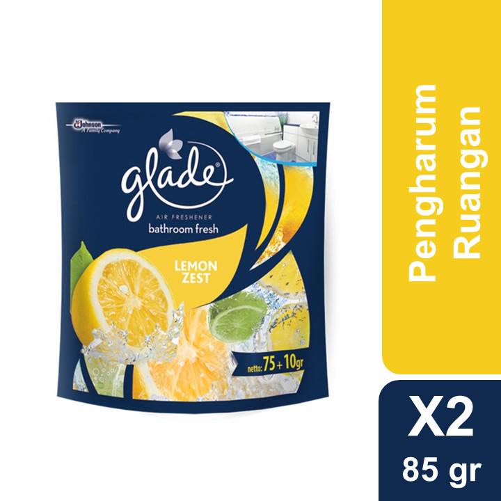 Jual Glade Bathroom Air Freshener Lemon Zest Refill 2 x 85 gr Shopee