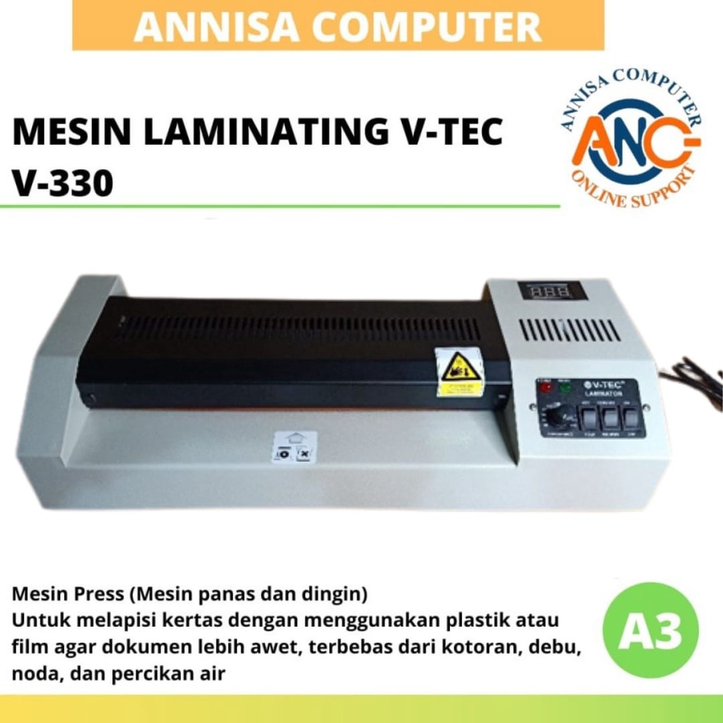 Jual MESIN LAMINATING VTEC 330 / LAMINATOR WITH HANDEL A3 / ORIGINAL