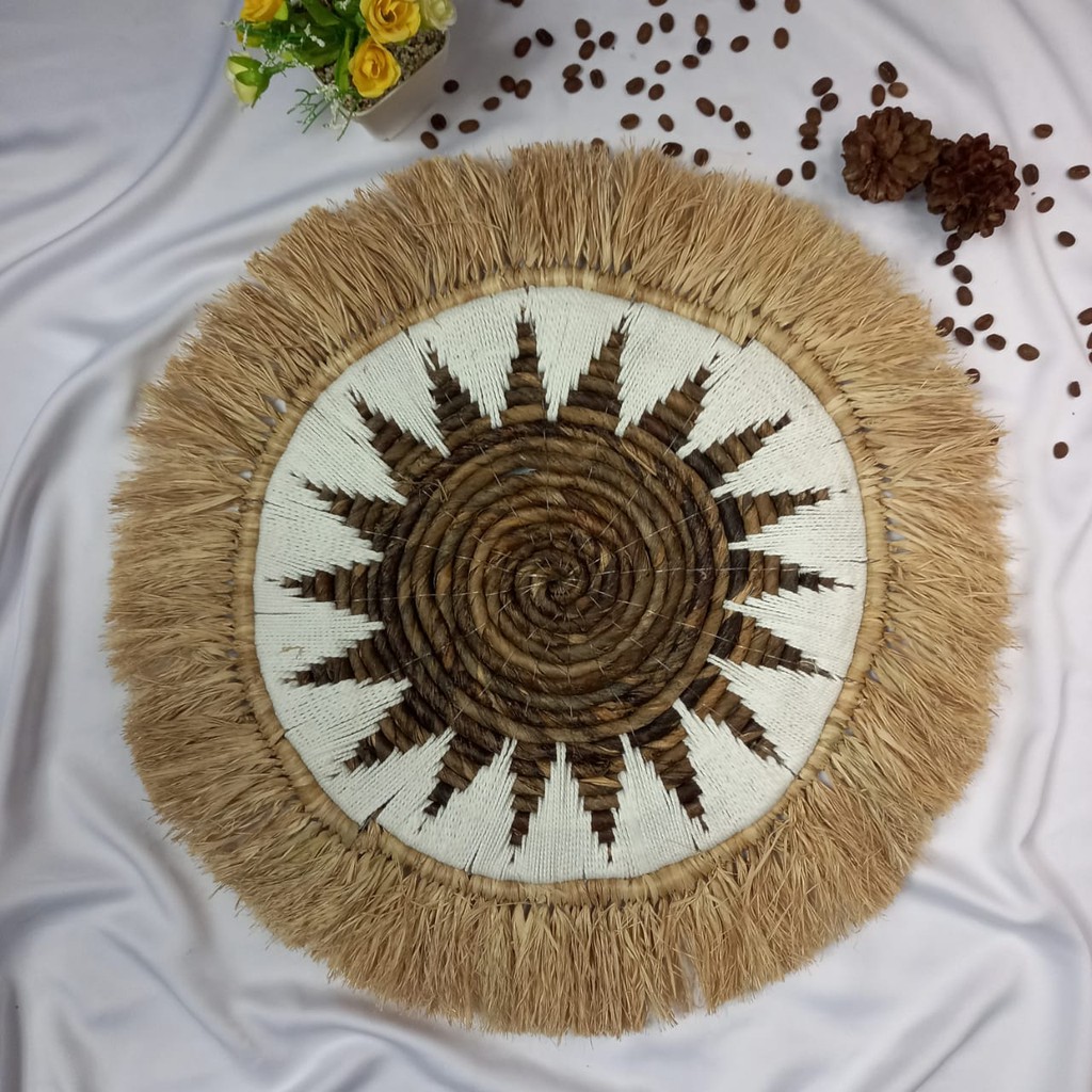 Jual Walldecor Placemat Hiasan Dinding Anyaman Etnik Wall Basket Decor Kerajinan Anyaman B Craft