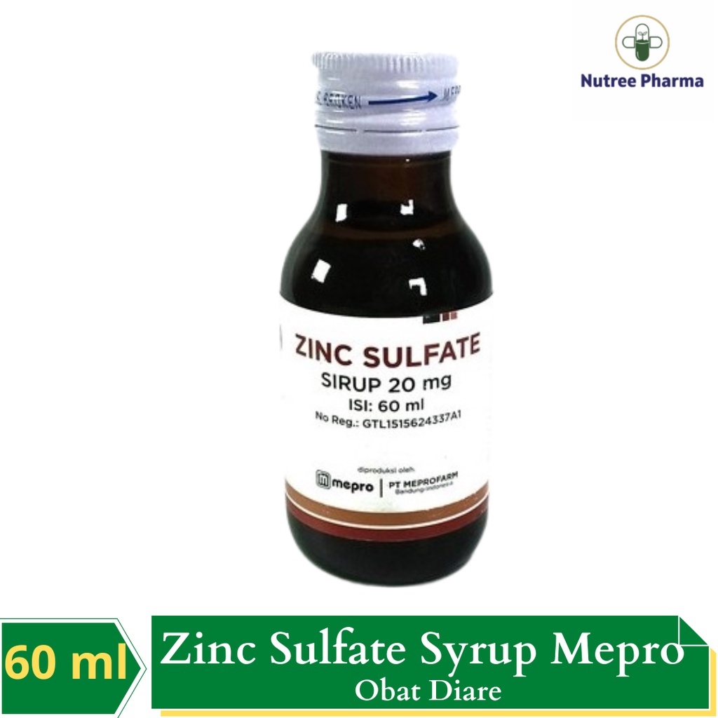 Jual ZINC SULFATE SYRUP MEPRO 60 ML ANTIDIARE Shopee Indonesia