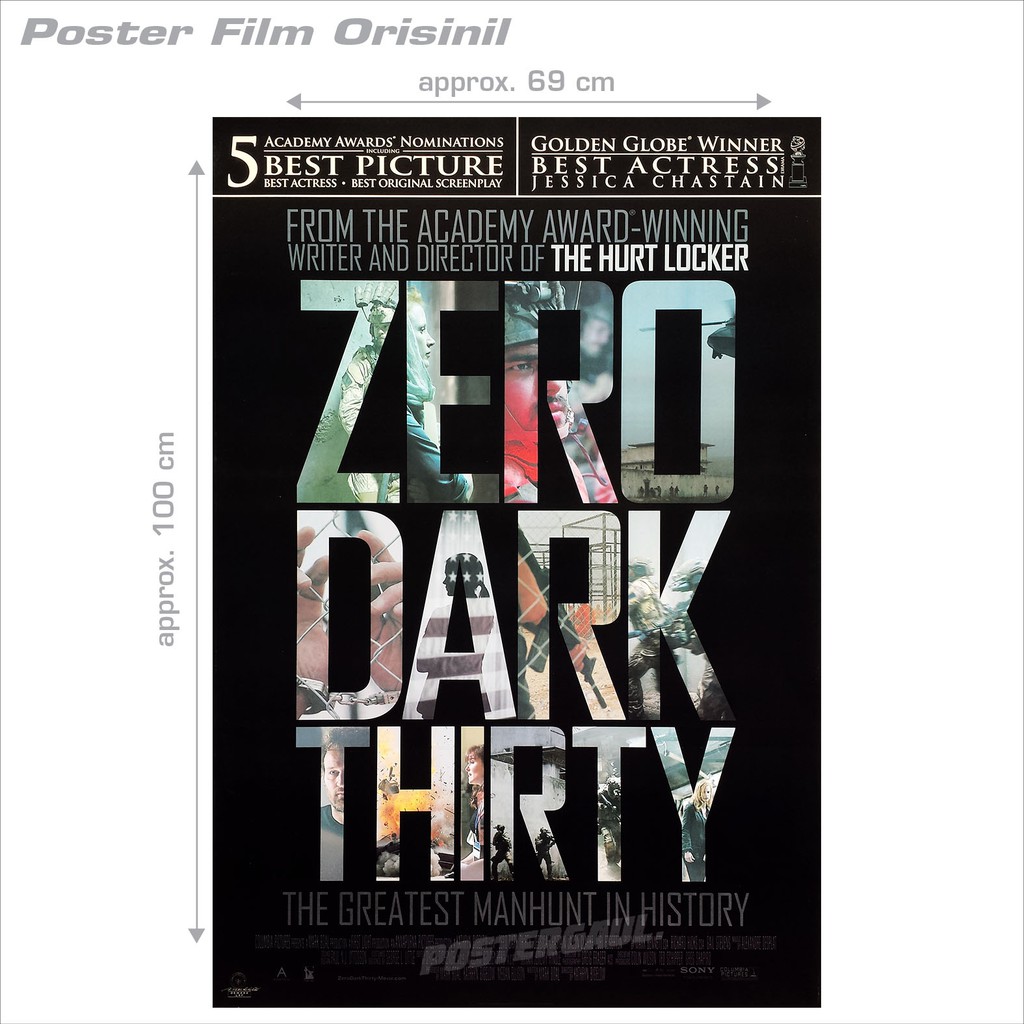 Jual Poster film ZERO DARK THIRTY original Indonesian one sheet 68 x(03)