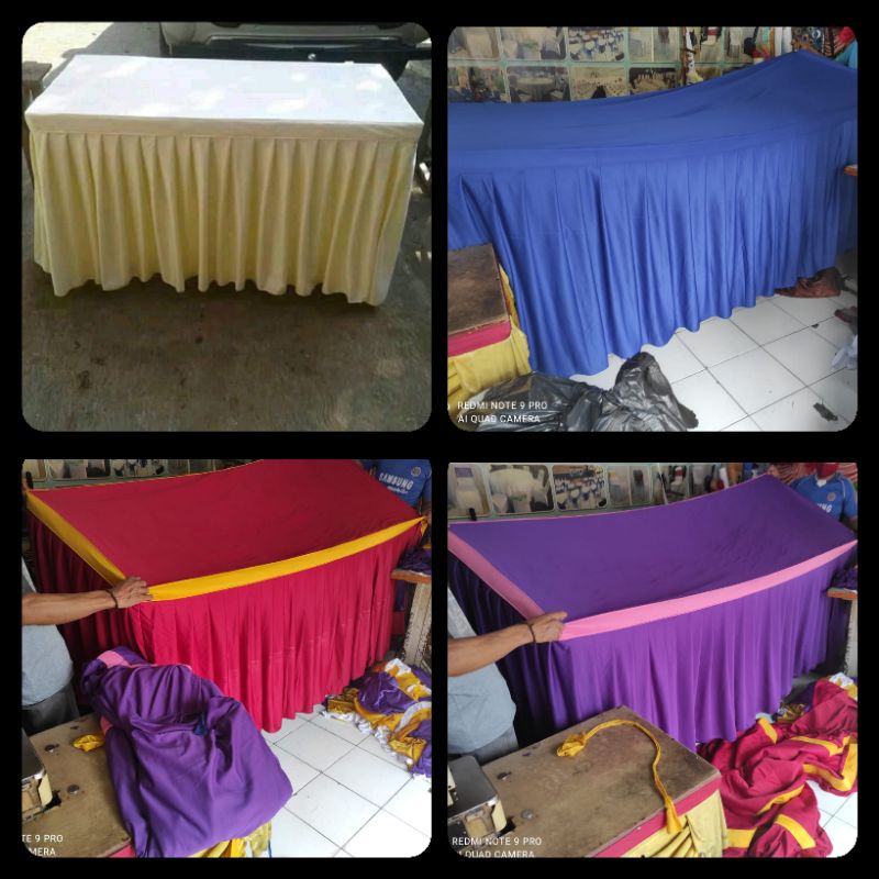 Jual cover meja (120x60x75) warna bisa rikuest (bahan loto/tebal) bisa