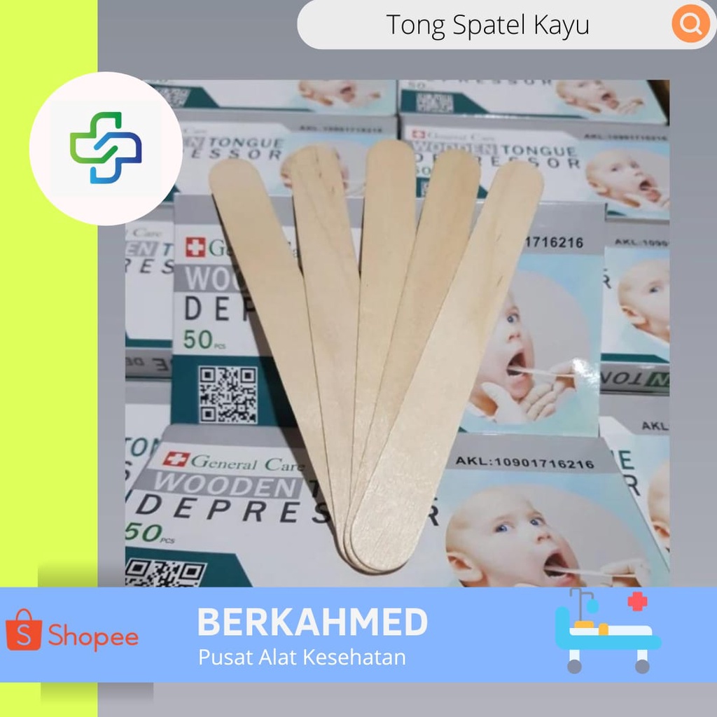 Jual Tong Spatel Kayu/Wooden Tongue Depressor/Spatula Lidah Kayu Per