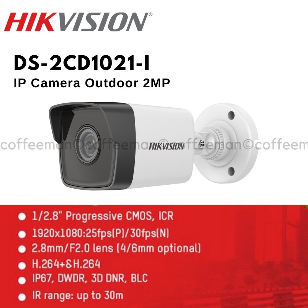 Jual HIKVISION CCTV Kamera 2MP IP 2 MP Outdoor DS2CD1021I Network