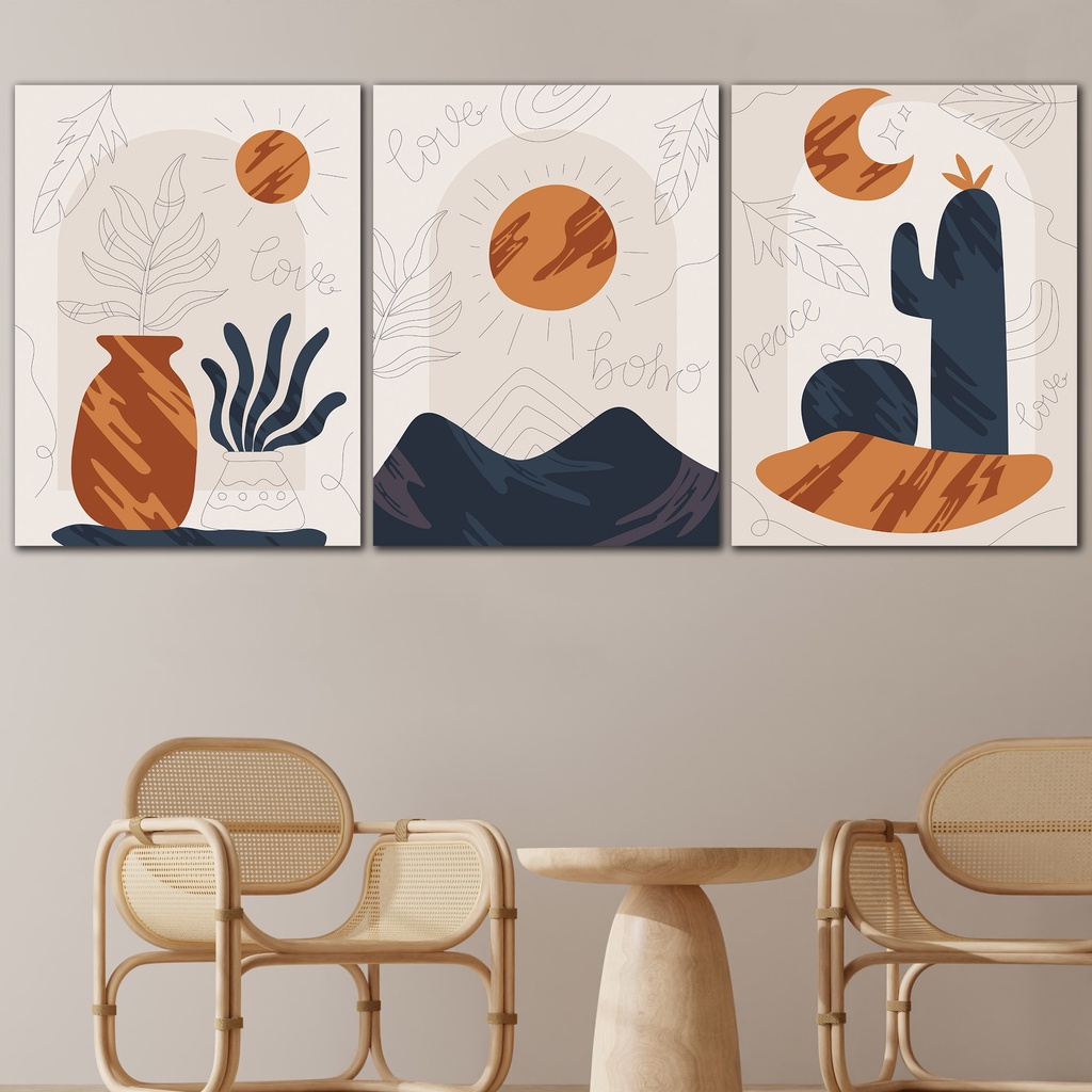 Jual Hiasan Dinding BOHEMIAN [C 15X20] Wall Decor Pajangan Dinding Aesthetic Shopee Indonesia