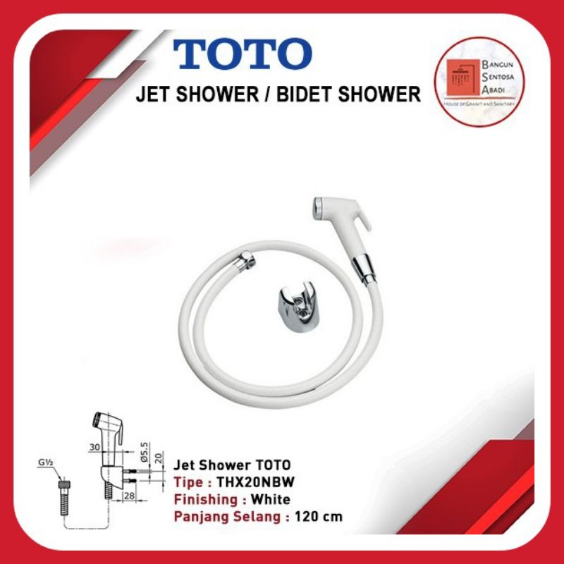 Jual JET SHOWER TOTO THX 20 NBW WHITE/PUTIH SOWER BIDET CEBOK TOILET