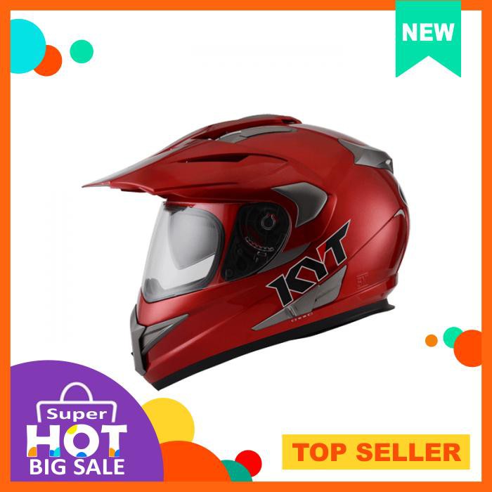 Jual Helm Kyt Enduro Super Moto Cross Visor Supermoto Black Solid