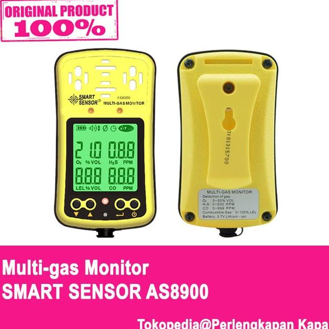 Jual MultiGas Monitor Smart Sensor As8900 / Gas Detector / Gas Sensor