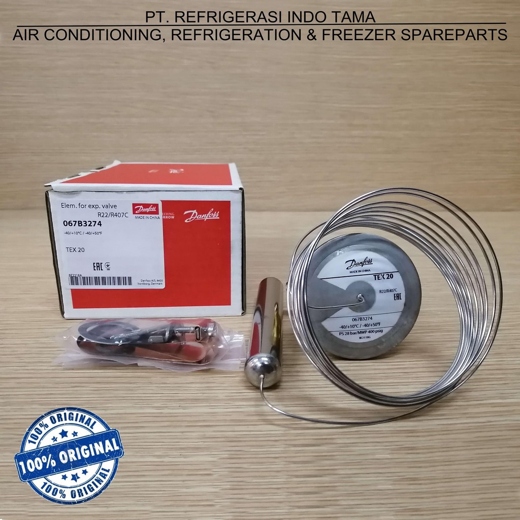 Jual R22 / R407C TEX 20 / TE 20 067B3274 Expansion Valve DANFOSS
