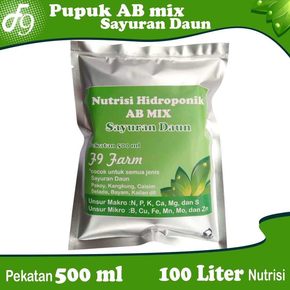 Jual AB Mix 500 ml serbuk Pupuk Nutrisi Hidroponik Sayuran Daun 250