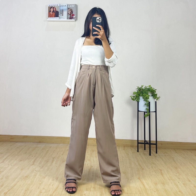 Jual Loose Pants Trousers Super Big Size Wanita Celana Anti Kusut