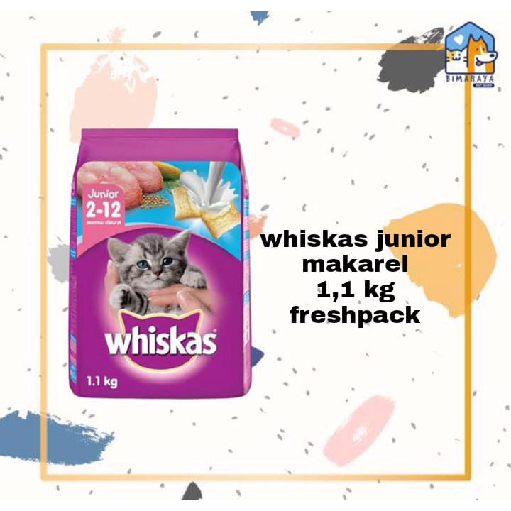 Jual WHISKAS JUNIOR MAKAREL 1,1 KG FRESHPACK Shopee Indonesia