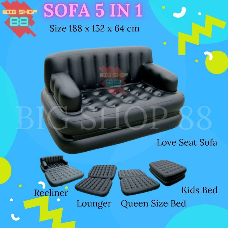Jual SOFA ANGIN KASUR ANGIN AIR SOFA BED SOFA SANTAI BESTWAY 5 IN 1