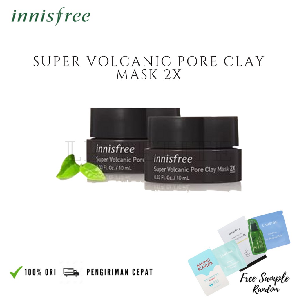 Jual INNISFREE Super Volcanic Pore Clay Mask 2x 10mL Shopee Indonesia