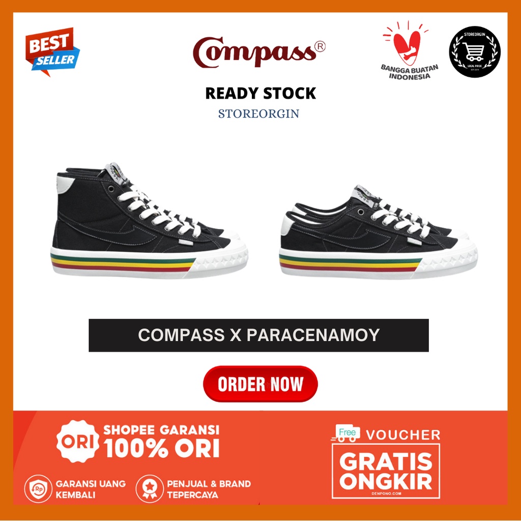 Jual SEPATU COMPASS X PARACENAMOY NAMOY BUDAYA / FR2 RETROGRADE SMOKING