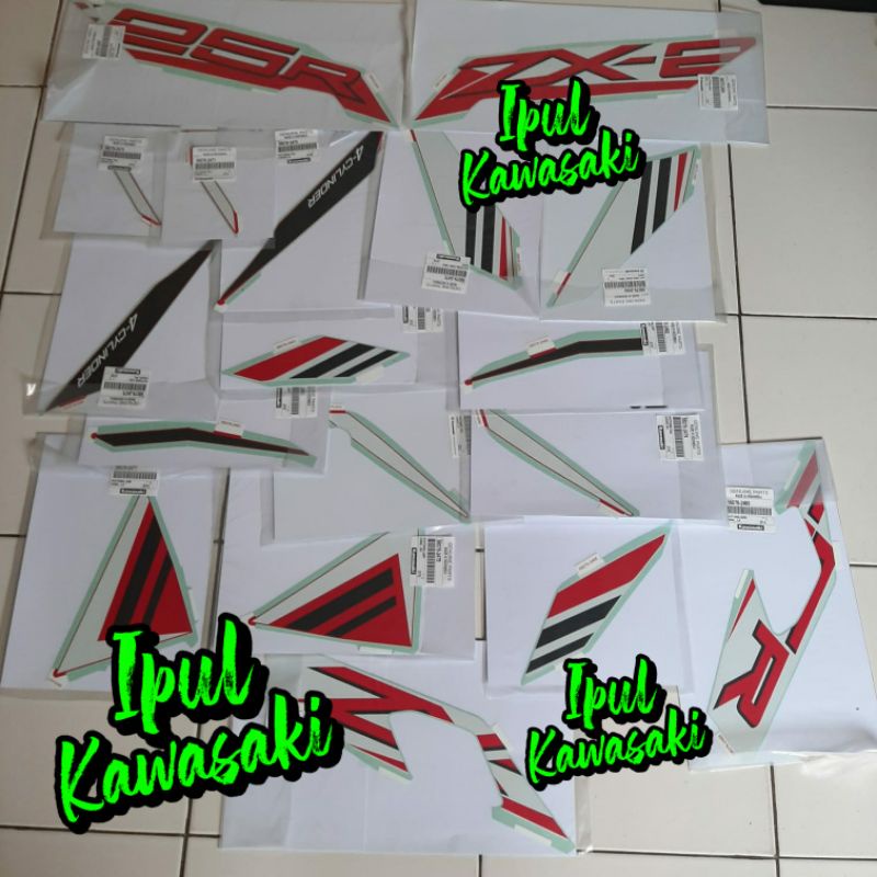 Jual stiker striping decal body set zx25r zx25 r merah 2022 original