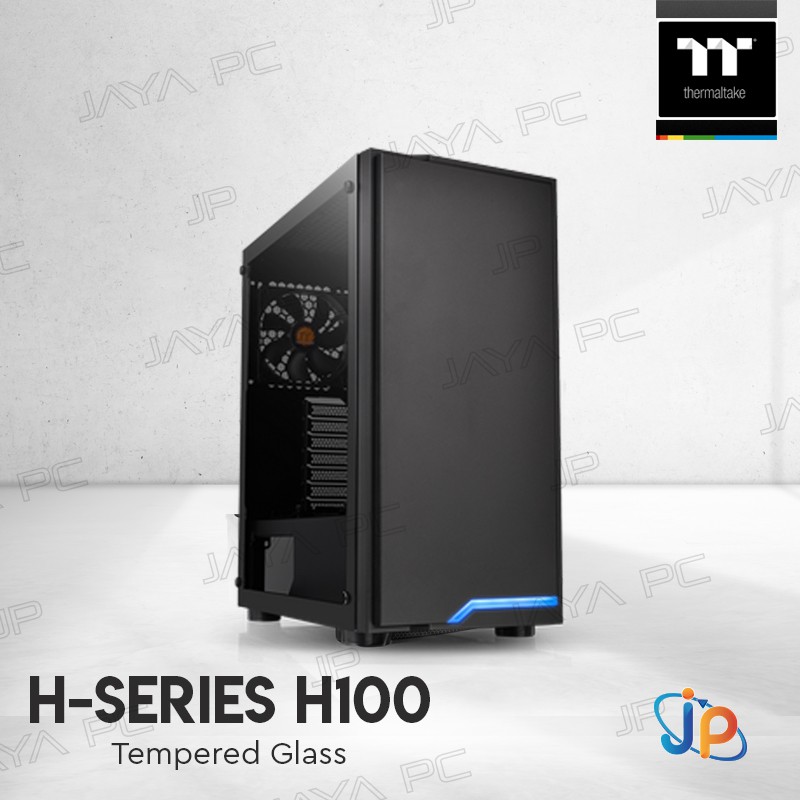 Jual Thermaltake Gaming CPU Case H100 TG Tempered Glass Chassis